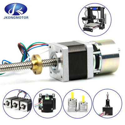 Jkongmotor NEMA 8/11/14/17/23/24/34 T5/T8/T10 Trapezoidal de rosca de tornillo motor paso a paso lineal con motor paso a paso de tornillo de plomo
