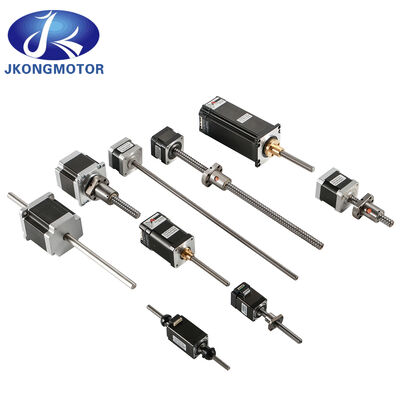 Jkongmotor OEM ODM Personalizado 2 Fase Híbrido Bipolar Nema 8 11 14 17 23 24 34 Motor paso a paso lineal con tornillo de plomo