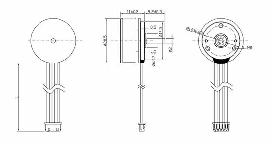 Jkongmotor Venta al por mayor Motor BLDC de rotor externo plano de 20 mm 12V 5V Motor sin escobillas Outrunner tipo tortita para analizador