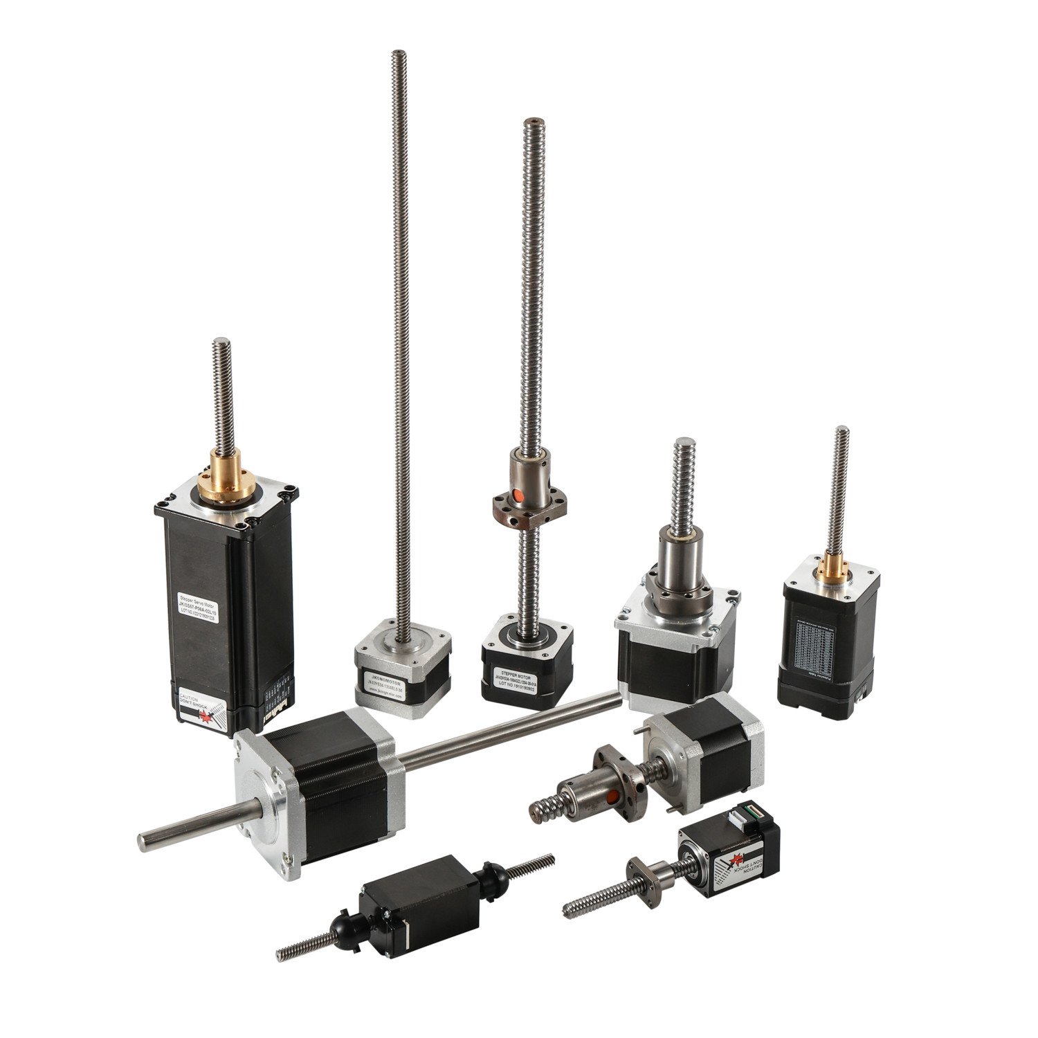 Jkongmotor NEMA 8/11/14/17/23/24/34 T5/T8/T10 Trapezoidal de rosca de tornillo motor paso a paso lineal con motor paso a paso de tornillo de plomo
