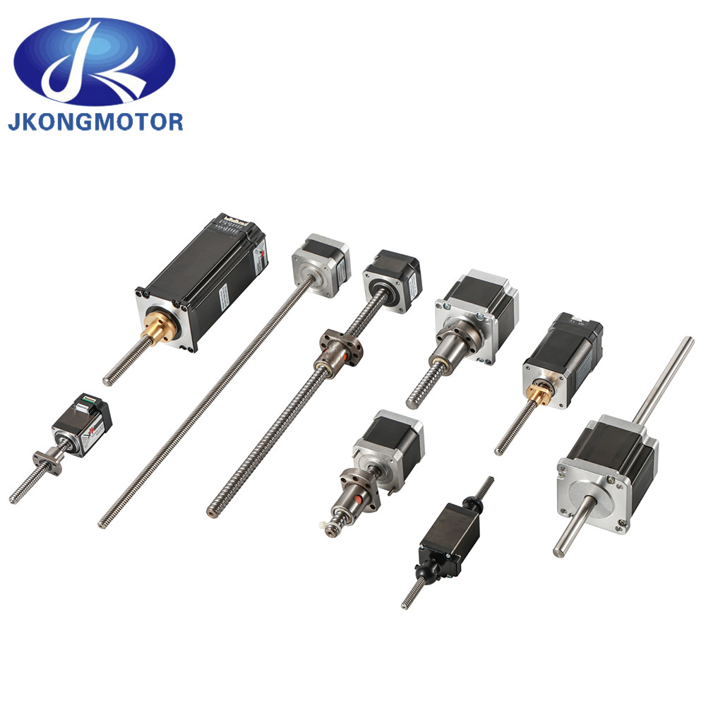 Jkongmotor Fábrica china Nema8 11 14 16 17 23 24 34 Motor paso a paso lineal con tornillo de plomo para impresora 3D Motor paso a paso lineal