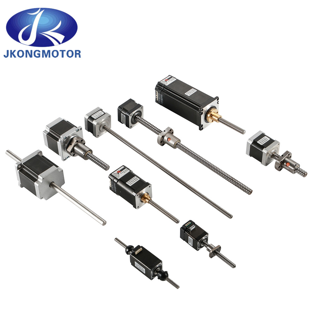 Jkongmotor OEM ODM Buen precio Nema 8 11 14 16 17 23 24 34 No cautivo No cautivo Baja velocidad Actuador eléctrico lateral lineal Motor paso a paso